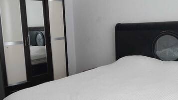 Desk, iron/ironing board, WiFi (free), bed sheets