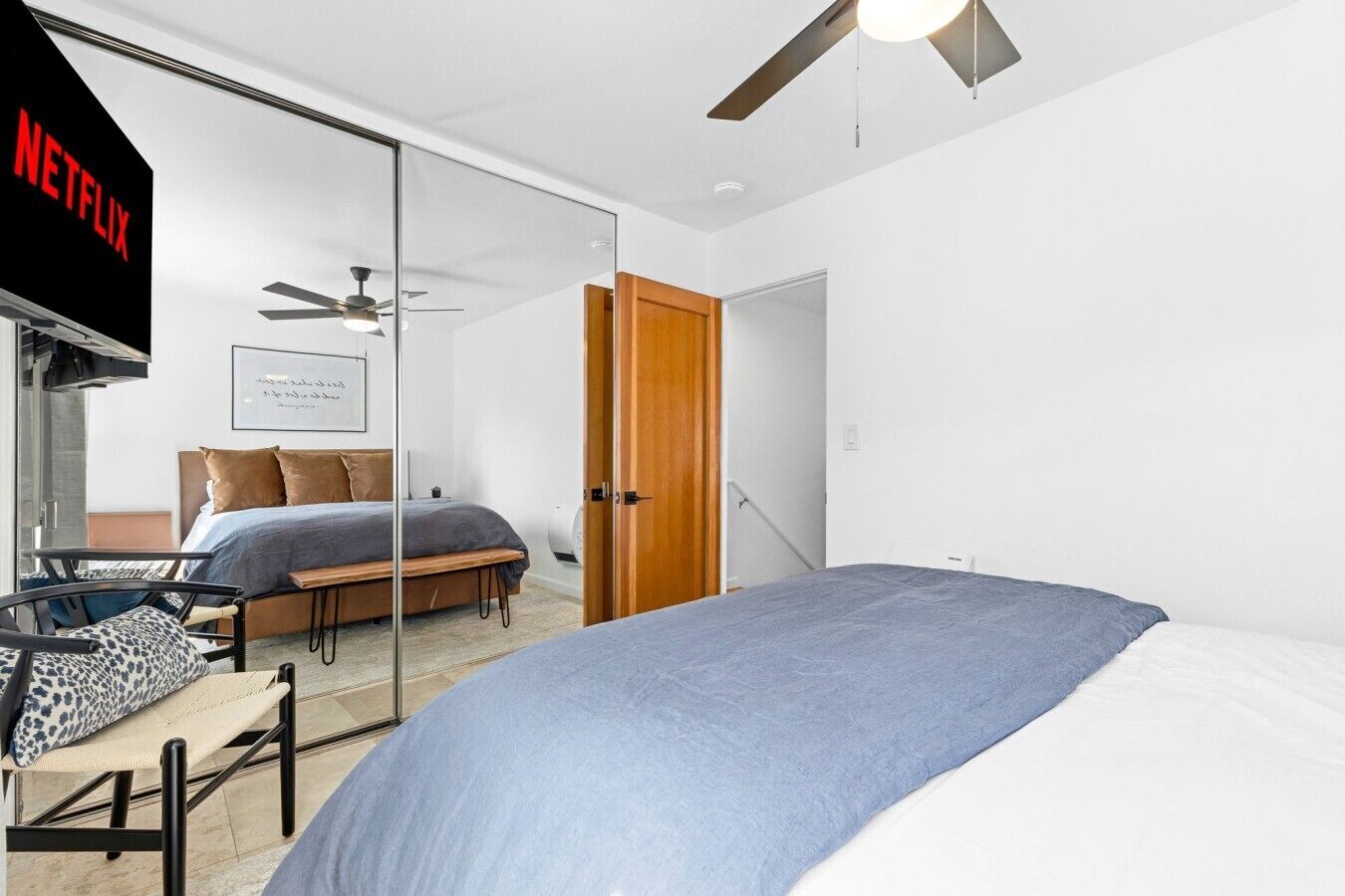 3 slaapkamers, een strijkplank/strijkijzer, wifi, beddengoed