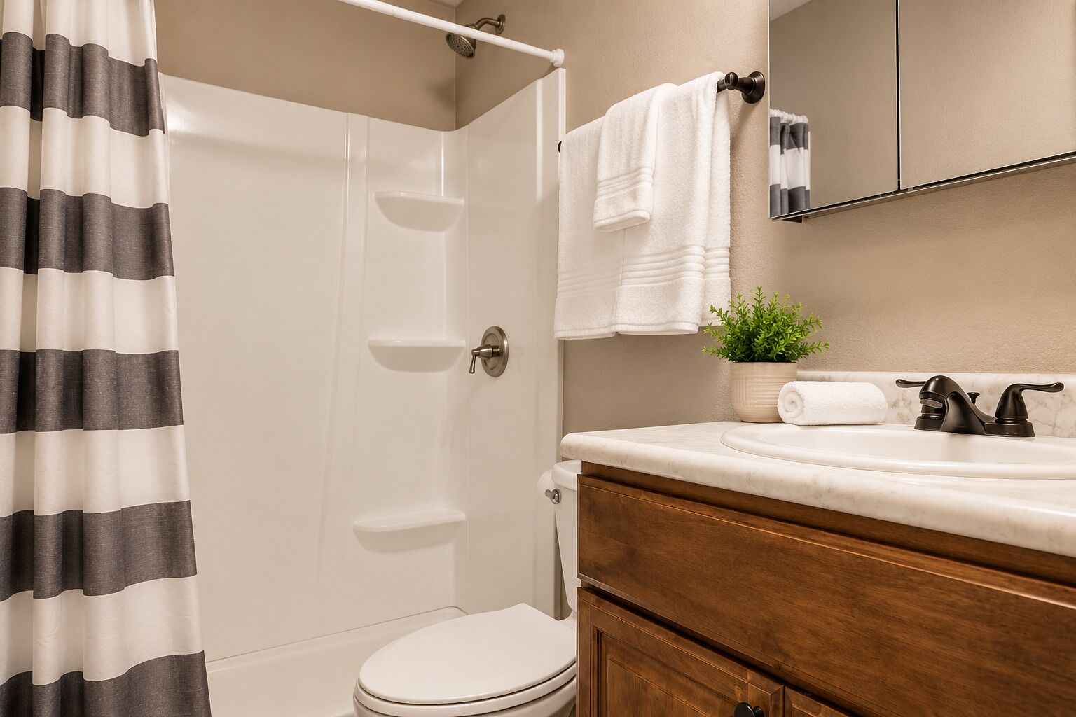 Towels, soap, toilet paper