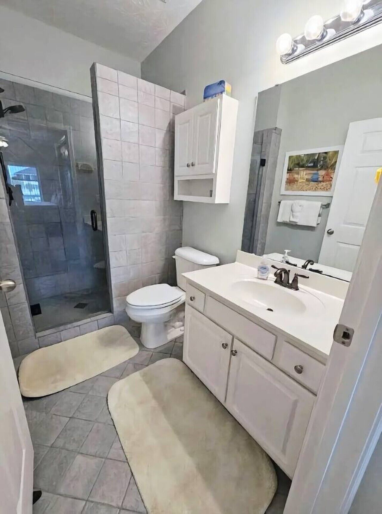 Hair dryer, towels