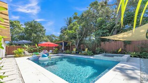 Outdoor pool, a heated pool - Blue Lizard Men-Only 2-Bedroom 1-Bath Unit with Heated Saltwater Pool and Spa (Oakland Park)