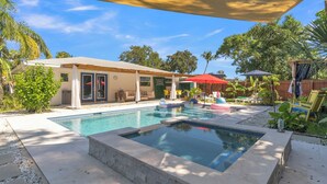 Outdoor pool, a heated pool - Blue Lizard Men-Only 2-Bedroom 1-Bath Unit with Heated Saltwater Pool and Spa (Oakland Park)