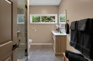 Bathroom - New Luxury A-Frame Cabin, 10 Min from Old Forge with Hot tub (Forestport)