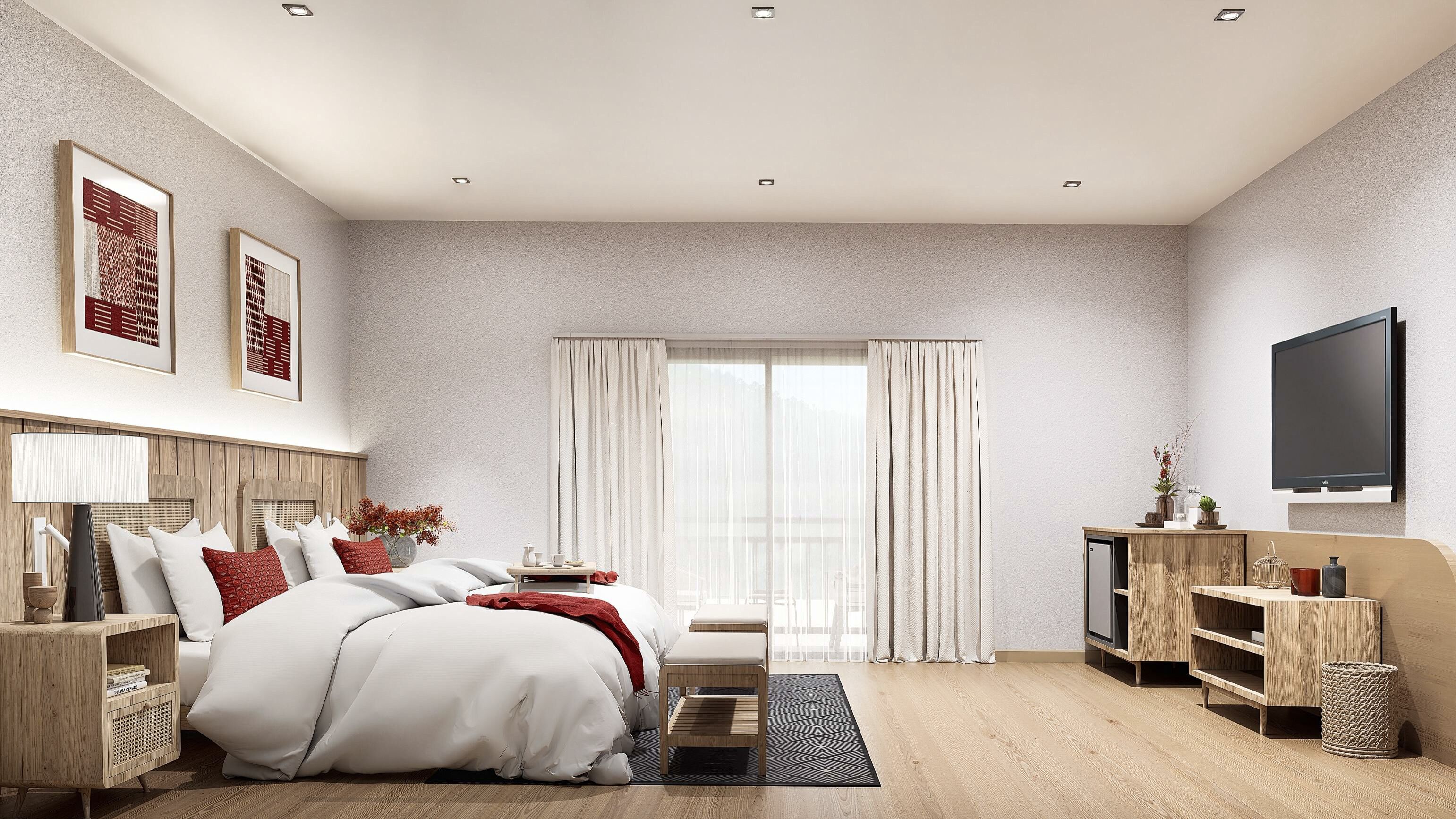 Basic Double Room, Balcony, Garden View | WiFi (free)