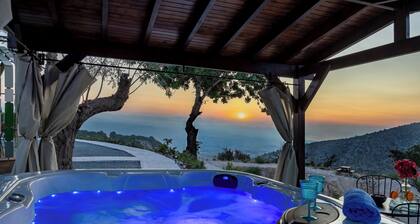 Seaview Wooden Cabin with Jacuzzi