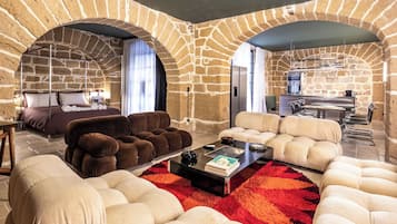 Superior-Suite, 1 Queen-Bett | Bettwäsche aus ägyptischer Baumwolle, hochwertige Bettwaren