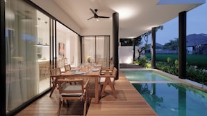 Villa, 3 Bedrooms, Private Pool | Ruang makan
