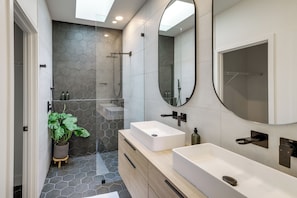 Hair dryer, towels
