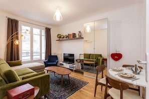 Comfort Apartment, City View | Living area - Celine 6 (Paris)
