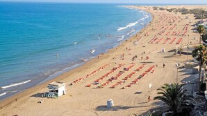 Appartement Standard, balcon, vue partielle sur la mer | Plage