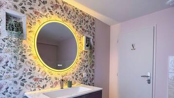 Shower, hair dryer