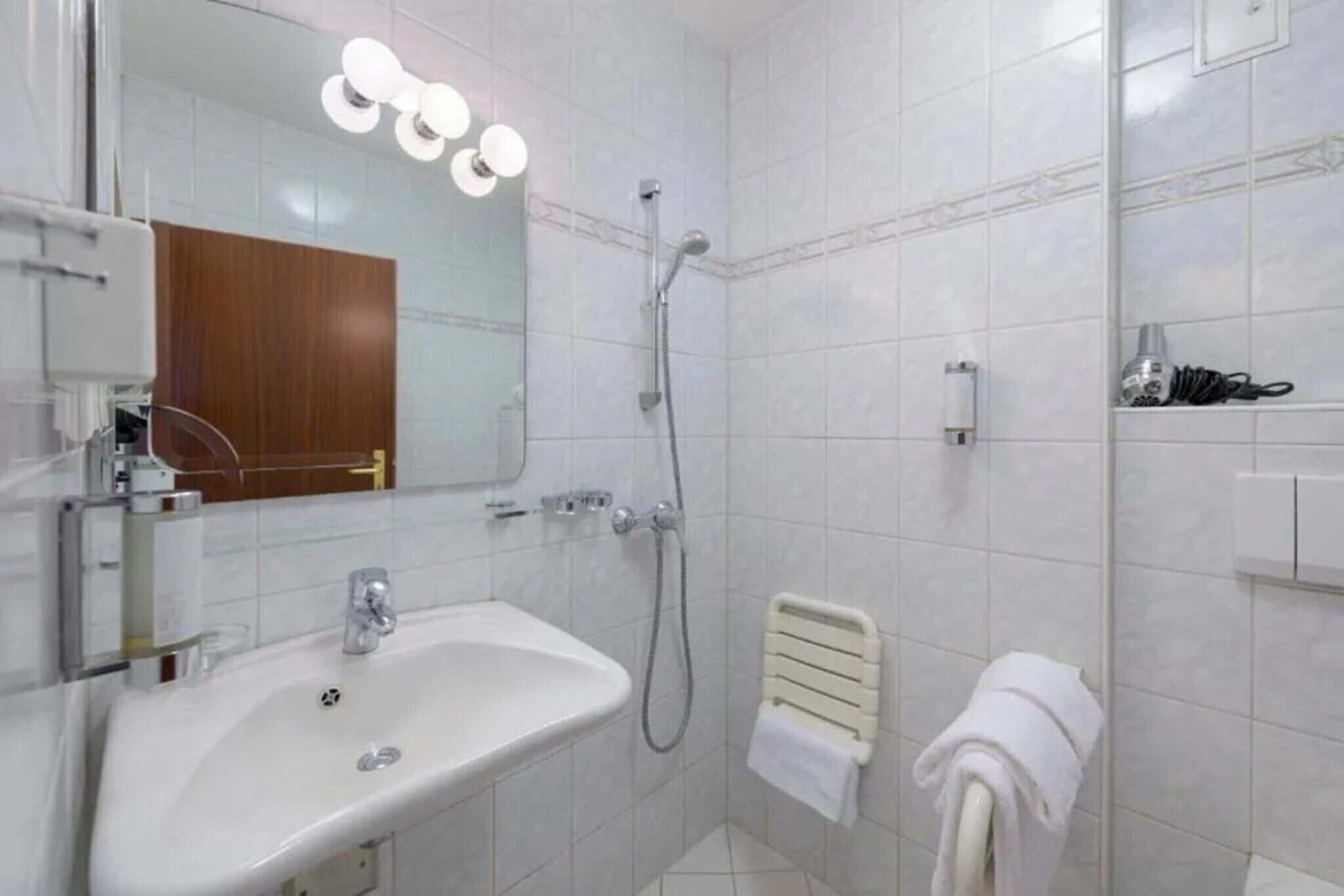 Shower, hair dryer