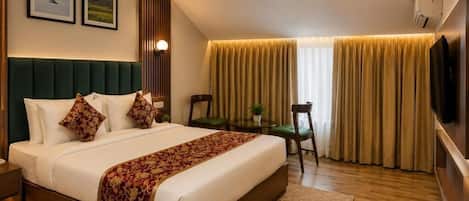 Quarto casal premier | Wi-Fi de cortesia, roupa de cama