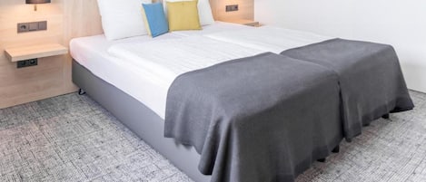 Desk, travel crib, WiFi (free), bed sheets