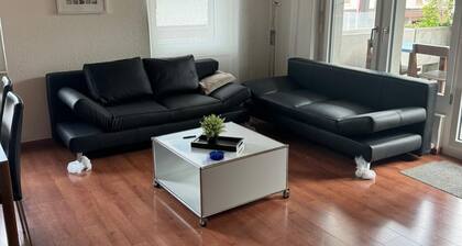Gut gelegene Ferienwohnung, unweit von ÖV und eigener Einstellhalle, Parkplatz