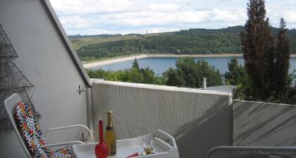 Apartment “Seeappartement Sorpeglück” with Lake View, Balcony and Swimming Pool