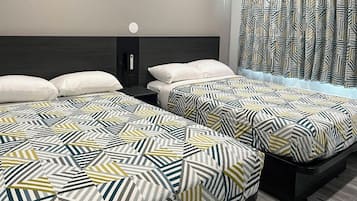 Deluxe Room, 2 Double Beds, Non Smoking, Refrigerator (Mircowave) | WiFi (free), bed sheets