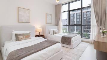 Appartement Familial, 2 chambres, balcon, vue parc | Draps en coton égyptien, literie de qualité supérieure