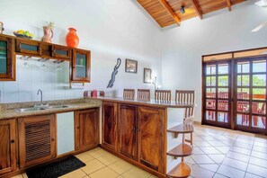 Private kitchen - New Listing • 2BR Ocean View Condo • Coco Joya • Walk to the Beach (Playas del Coco)