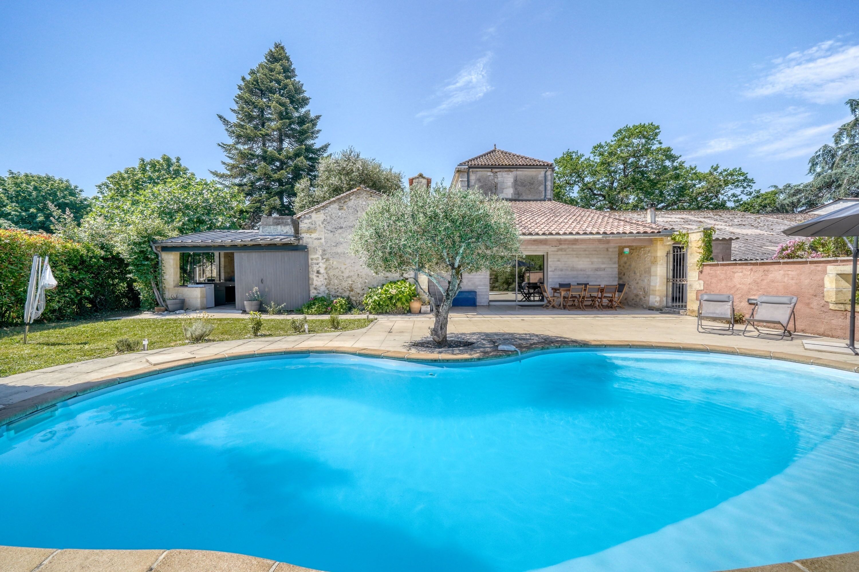 A heated pool