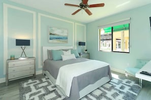 Bedroom 2 -This bedroom can be set up as a King or 2 twin beds - Oversized Residence 3BR Near 5th Avenue & Beach @ C104 (Naples)