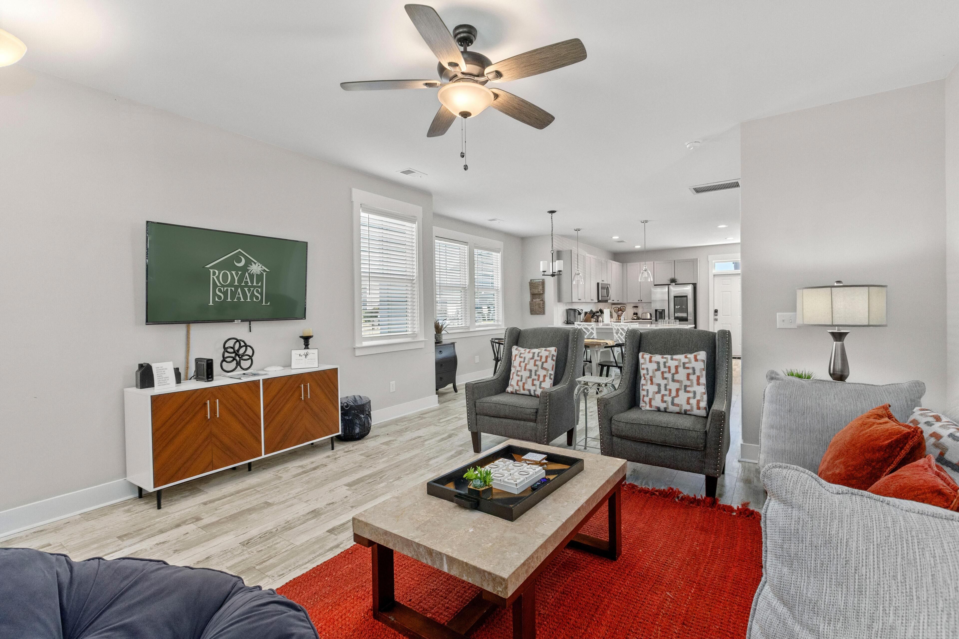 Ferienhaus, Mehrere Betten (Creekside Bungalow-Park Circle-15m dt) | Wohnbereich