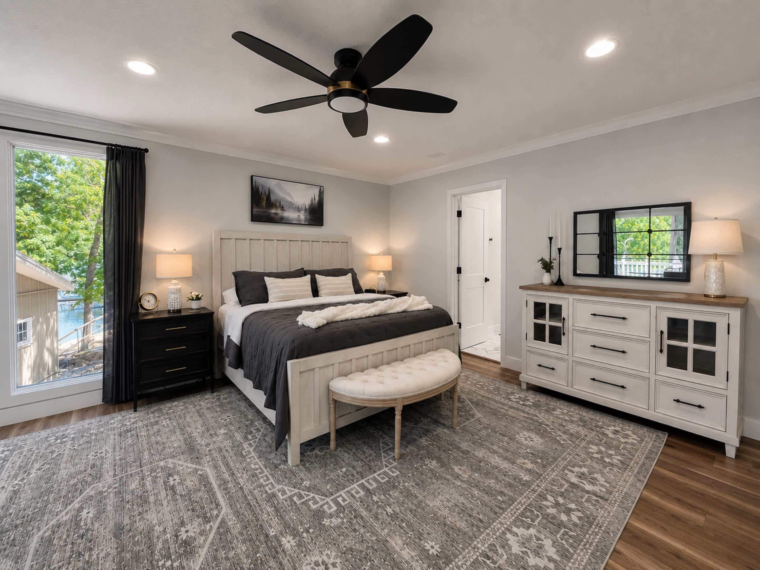 6 habitaciones, decoración personalizada y muebles diferentes 