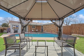 Pool - Modern 3 Bedroom Retreat with Private Pool & Blackout Game Room - FREE Parking! (The Colony)