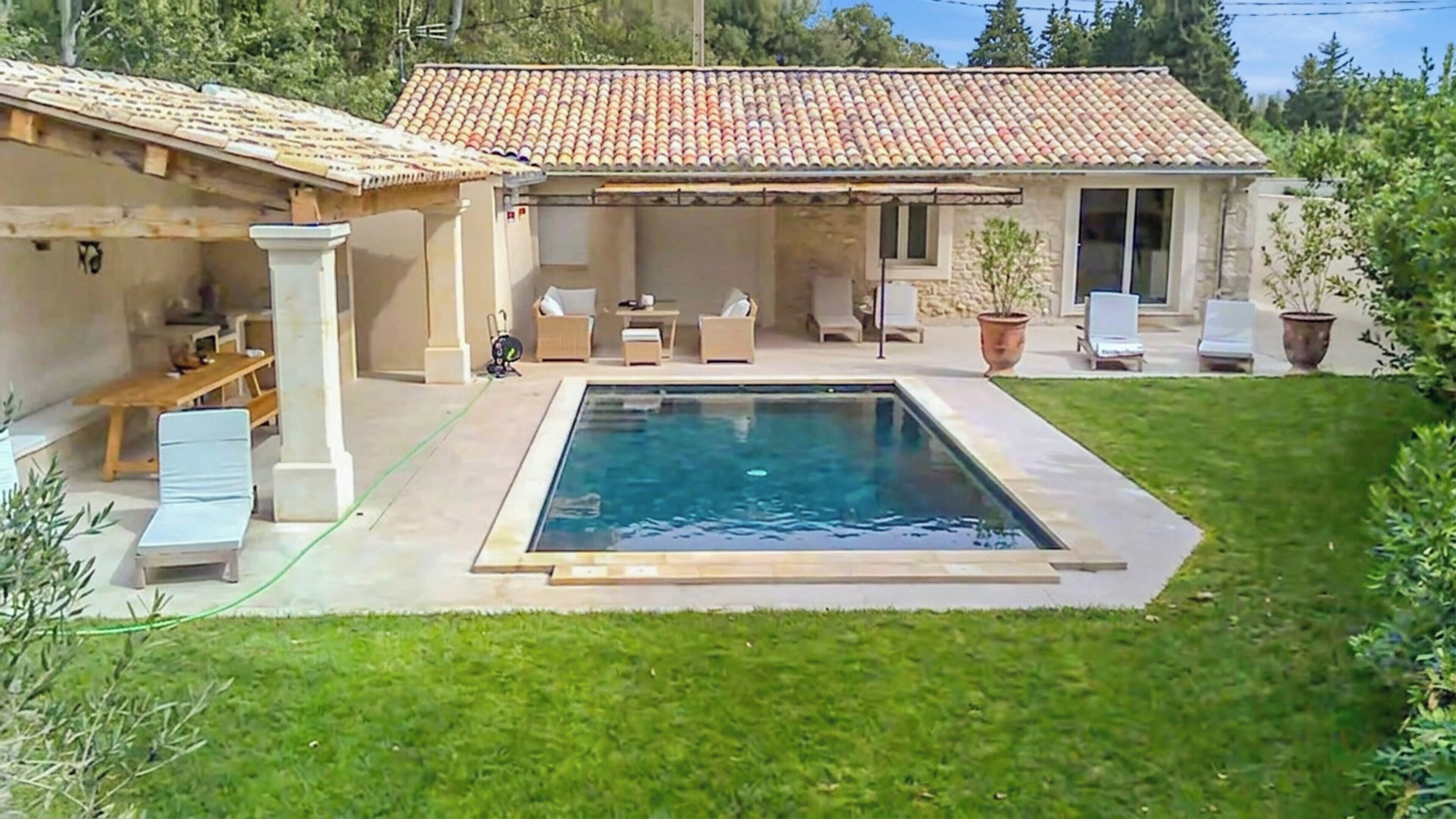 A heated pool