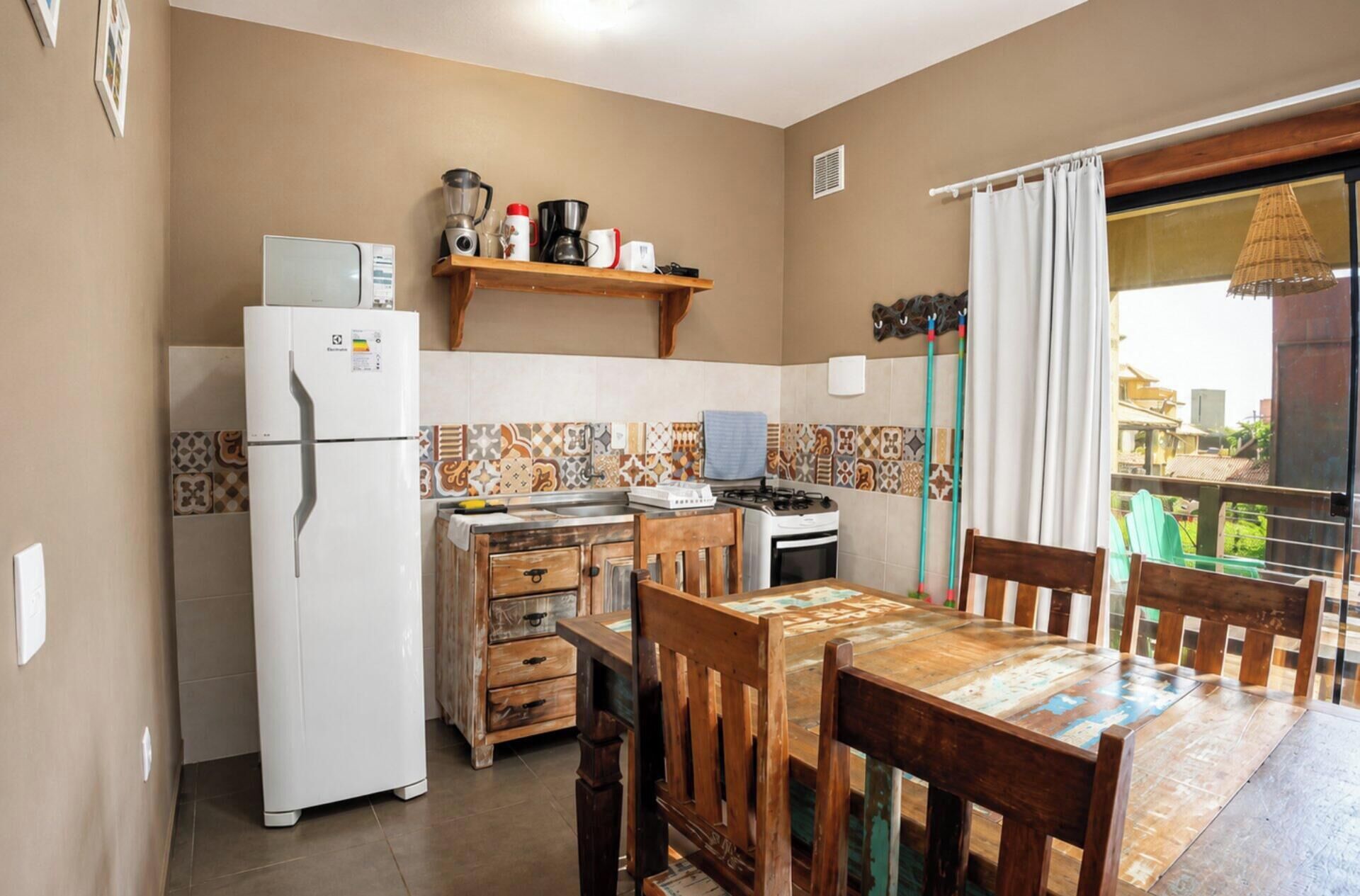 Ap Pé na Areia Res La Ferrugem- Superior - Ferrugem | Cuisine privée | Réfrigérateur, micro-ondes, four, plaque de cuisson