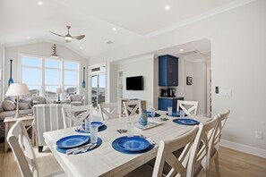 Dining - Pelican Parade: Ocean View, Pet-Friendly 5 Bedroom Luxury Retreat with Private Pool and Elevator (Oak Island)