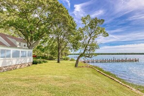 Property grounds - Ram Island on Shelter Island, 1937 Cape Cod Harborfront with Deepwater Dock (Shelter Island)