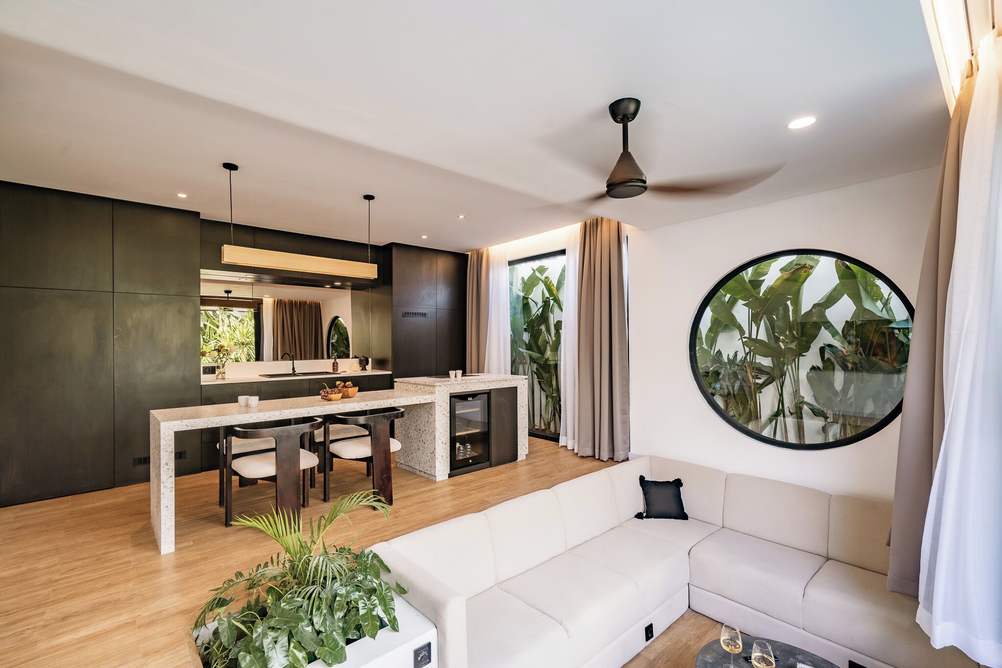 Deluxe Villa, 2 Bedrooms, Patio, Pool View | Living room