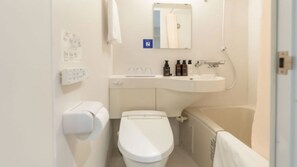 Double Room | Bathroom | Hair dryer, slippers, towels, shampoo - COMPASS HOTEL OSAKA HONMACHI (Osaka)