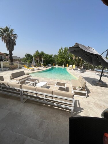 A magnificent traditional villa with a swimming pool