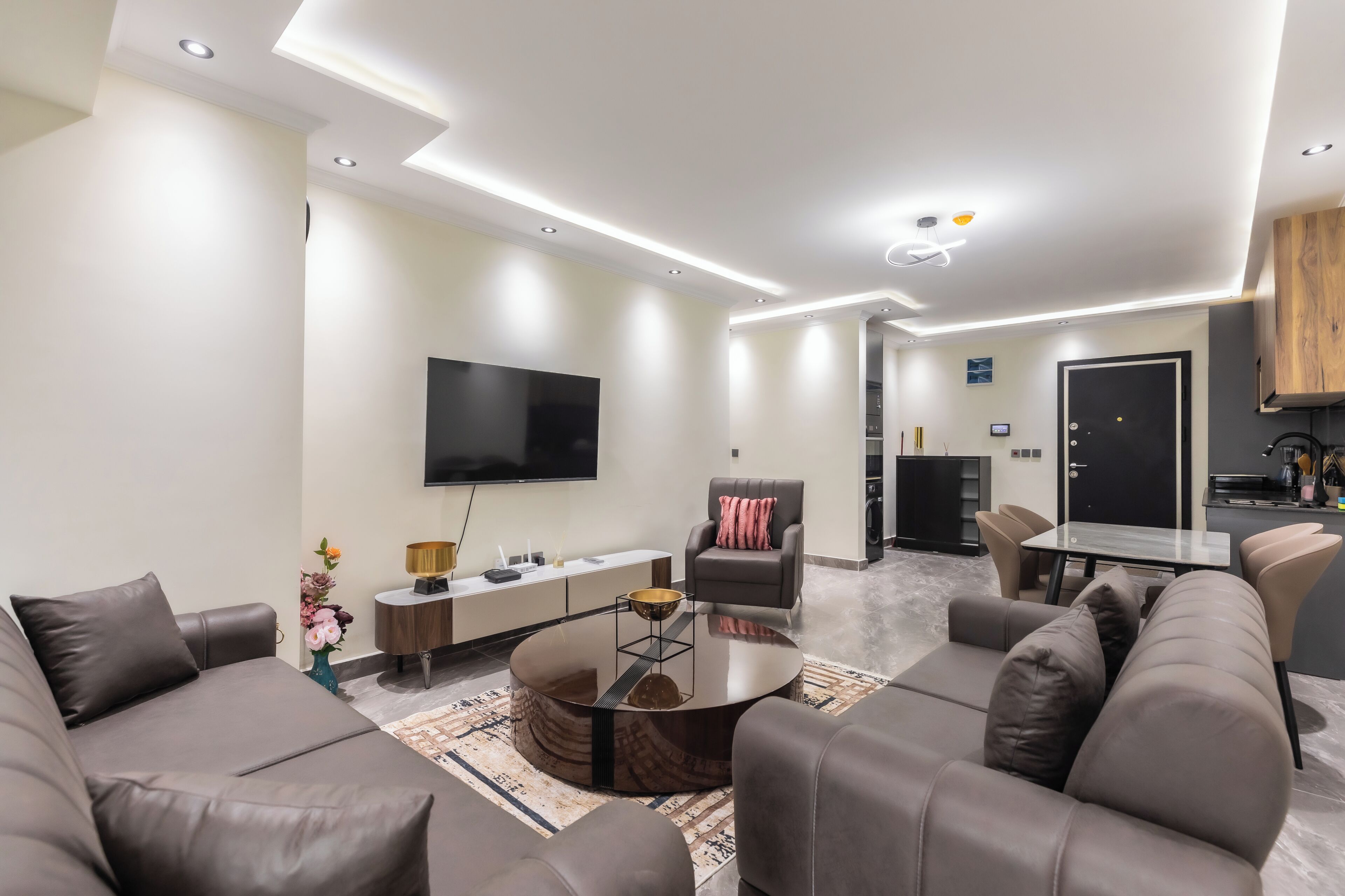 Apartamento Deluxe, vistas a la ciudad | Zona de estar