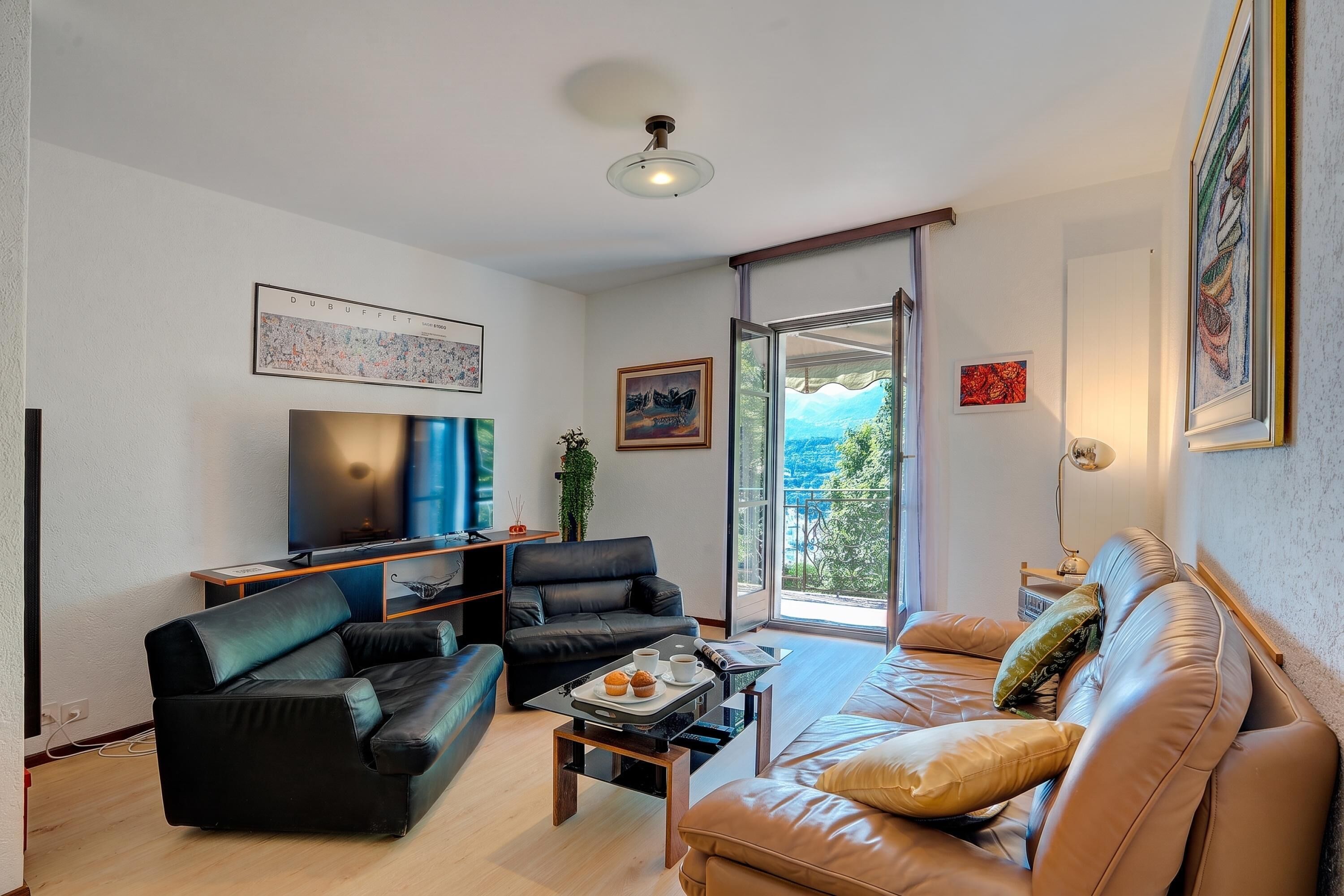 Standard Apartment, 1 Bedroom, Microwave, Mountainside (Casa Pontaccio With Terrace And View) | Living area
