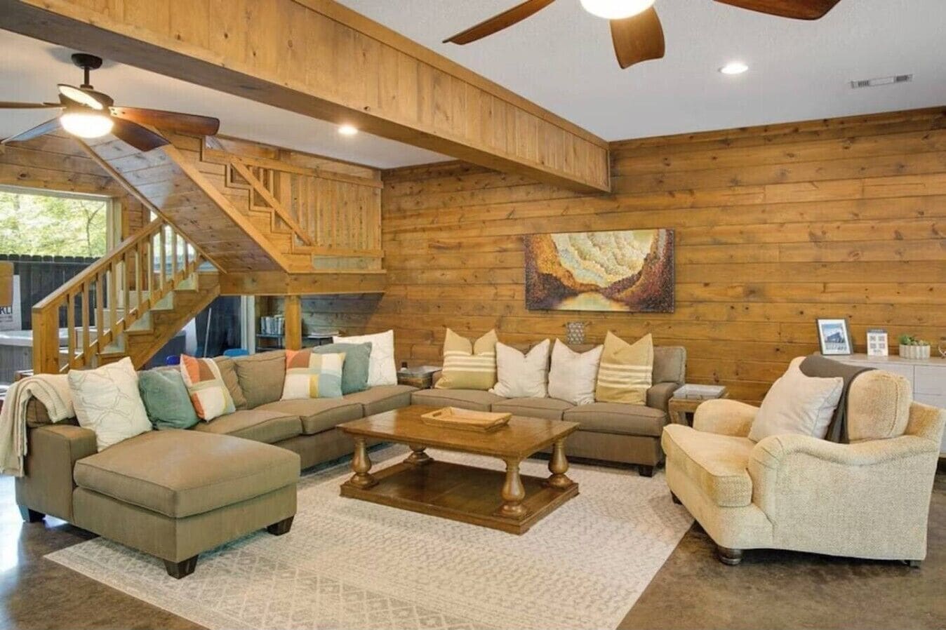 TV, fireplace, video games