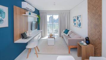 Apartment, City View | Living area