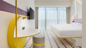 Hypo-allergenic bedding, desk, laptop workspace, soundproofing