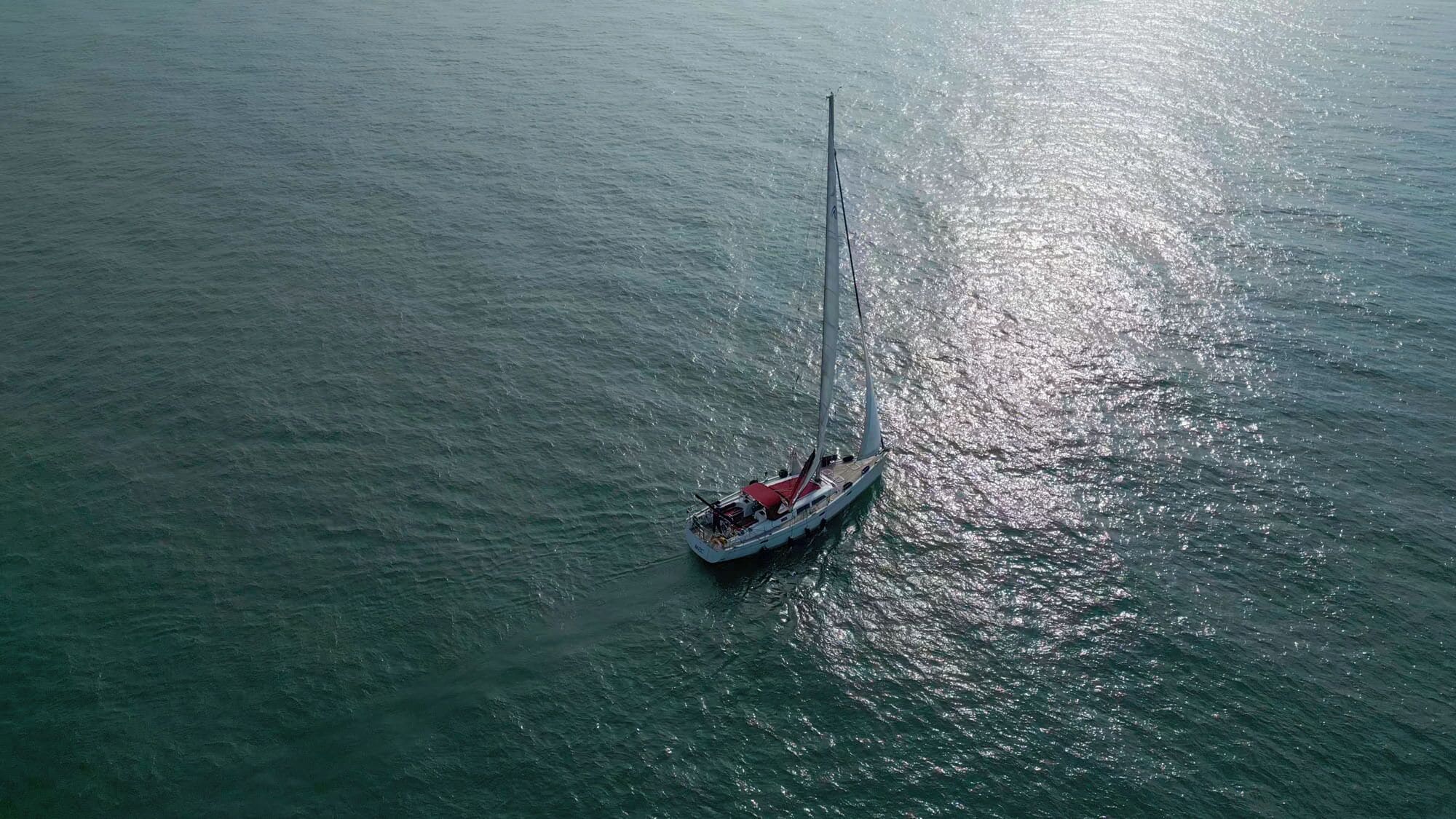 Deluxe stacaravan, terras, uitzicht op zee | Luchtfoto