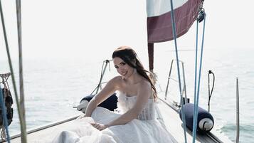 Mobil Karavan Deluks, patio, pemandangan laut | Perawatan spa
