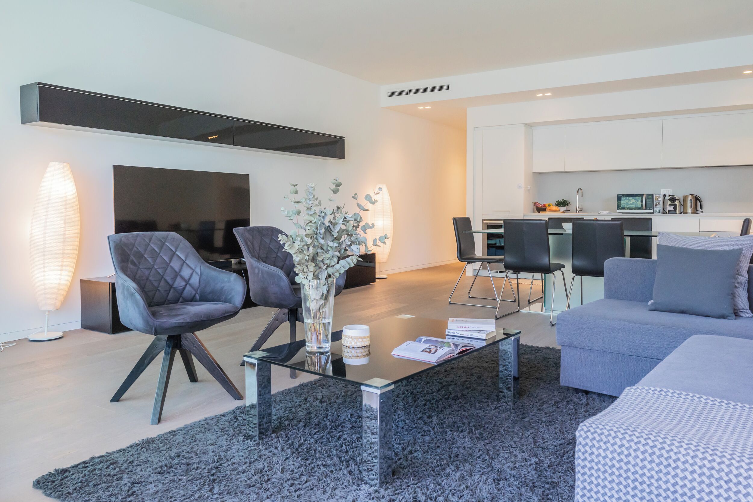شقة (2 Bedrooms) | منطقة المعيشة | تلفزيون