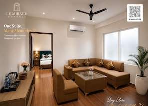 Habitación familiar, vista a la ciudad | Escritorio, espacio para trabajar con laptop y wifi gratis 