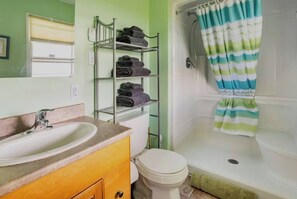 Hair dryer, soap, shampoo