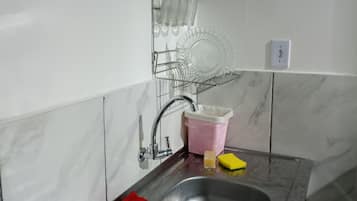 Towels, soap, toilet paper