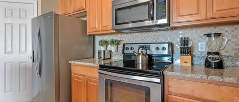 Microwave, oven, stovetop, dishwasher