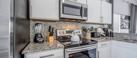 Microwave, oven, stovetop, dishwasher