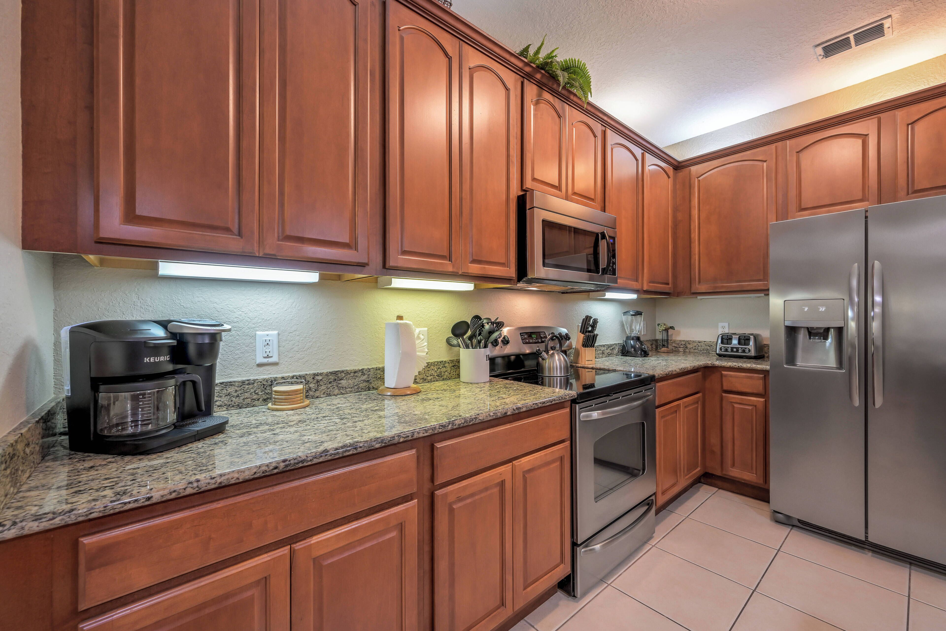 Microwave, oven, stovetop, dishwasher