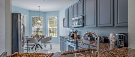 Microwave, oven, stovetop, dishwasher
